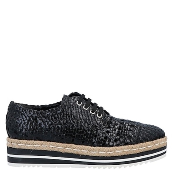 Pons Quintana Black Leather Lace Up Espadrilles, Sz EU 36 - Picture 1 of 15